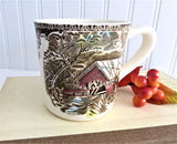 Older Friendly Village Mug Johnson Brothers Covered Bridge Ceramic 9 Oz