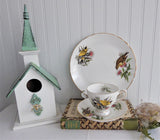 Goldfinch Audubon Birds Teacup Trio Royal Tuscan 1970s  Bird Lovers Tea Party