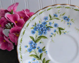 Saucer only July Forget-Me-Nots Royal Albert Flower Of The Month 1970s
