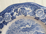 Lochs Of Scotland Blue Transferware Dinner Plate Royal Warwick England Scottish Landscape 1970s