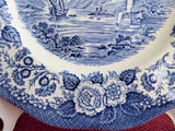 Lochs Of Scotland Blue Transferware Dinner Plate Royal Warwick England Scottish Landscape 1970s
