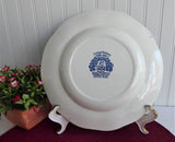 Lochs Of Scotland Blue Transferware Dinner Plate Royal Warwick England Scottish Landscape 1970s