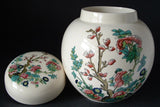 Tea Caddy Masons Indian Tree Pattern Ginger Jar 1970s Tea Canister Peony Tree