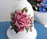 Pink Mischief Rose Hostess Bell England 1970s English Bone China Danbury