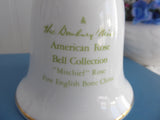 Pink Mischief Rose Hostess Bell England 1970s English Bone China Danbury