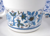 Cup And Saucer Noritake 1970s Blue Moon Progression Porcelain Blue And White Jacobean