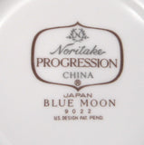 Cup And Saucer Noritake 1970s Blue Moon Progression Porcelain Blue And White Jacobean
