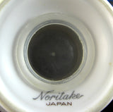 Noritake Progression Palos Verde Salt And Pepper Stylized Leaf Green 1970s