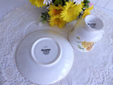 October Chrysanthemums Cup And Saucer Elizabethan England 1970s Bone China