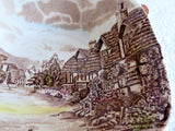 Johnson Brothers Olde English Countryside 2 Brown Transferware Square Bowls Cereal