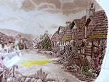 Johnson Brothers Olde English Countryside 2 Brown Transferware Square Bowls Cereal
