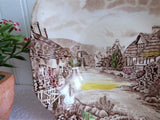 Johnson Brothers Olde English Countryside 2 Brown Transferware Square Bowls Cereal
