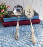 Oneida Chatelaine 1970s Gravy Ladle Pie Server Vintage Stainless Floral Serving Pieces