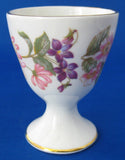 Paragon England Eggcup Honeysuckle Roses Single Pedestal Bone China 1970s