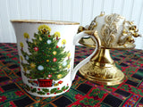 Festive Time Queen's Mug Holiday Design 1970s England Christmas Tea Rosina Christmas Tea