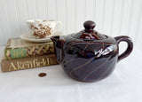 Teapot Brown Betty Treacle Brown 1970s Fred Roberts San Francisco Gold Swirl