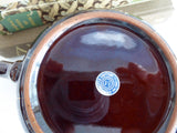 Teapot Brown Betty Treacle Brown 1970s Fred Roberts San Francisco Gold Swirl