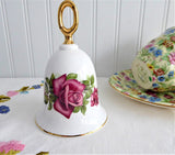 Dark Pink Rose Hostess Bell England Wendy Cussons Rose 1970s Bone China Danbury