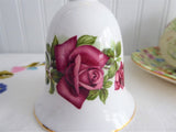 Dark Pink Rose Hostess Bell England Wendy Cussons Rose 1970s Bone China Danbury
