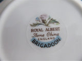 Royal Albert Brigadoon Shell Shape Dish Thistles Bowl 1970s Bone China