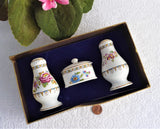 Royal Grafton Malvern 4 Piece Salt Pepper Mustard 1970s Cruet Set Condiments