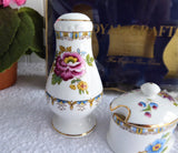 Royal Grafton Malvern 4 Piece Salt Pepper Mustard 1970s Cruet Set Condiments