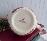 Sadler Teapot Brigadoon Red Transferware 1970s Afternoon Tea Large Landscape