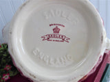 Sadler Teapot Brigadoon Red Transferware 1970s Afternoon Tea Large Landscape