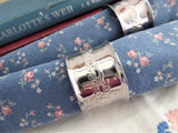 Wallace Baroque Pair Silver Plate Napkin Rings Boxed Repousse Floral 1970s