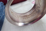 Wallace Baroque Pair Silver Plate Napkin Rings Boxed Repousse Floral 1970s