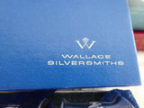 Wallace Baroque Pair Silver Plate Napkin Rings Boxed Repousse Floral 1970s