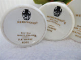 Eggcups Wedgwood Hathaway Rose Set Of 4 England 1970s Bone China Pink Rose