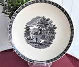 Wedgwood Cup And Saucer Lugano Black Transferware Italian Scene 1970s