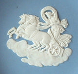 Wedgwood Blue Jasperware Pin Dish Round Aurora And The Chariot Of Dawn 1970s