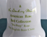 Bo-Peep Rose Bell Pink Roses Hostess Bell England Bone China 1970s Danbury