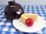 Tweedware Canada Cheese Dome Cheese Server Ceramic Cloche Original Sticker 1970s