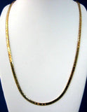 Necklace 1970s Sterling Silver Gold Overlay Vermeil 24 Inch Chain Necklace Italy