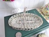 Chubby Birds In Basket Silverplated Salt and Pepper 1970s Charming Cruet Set