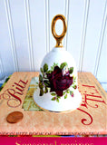 Bell Burgundy Josephine Bruce Rose Hostess Bell England Bone China 1970s Danbury