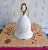 Bell Burgundy Josephine Bruce Rose Hostess Bell England Bone China 1970s Danbury