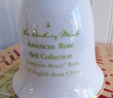 Bell Burgundy Josephine Bruce Rose Hostess Bell England Bone China 1970s Danbury