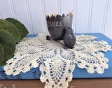 Pewter Toothpick Holder Chick Egg Wishbone Victorian Copy 1970s Best Wishes Tooth Pick Holder
