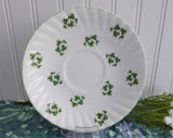 Pretty Shamrock Cup And Saucer 1970s English Bone China Royal Dover