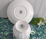 Pretty Shamrock Cup And Saucer 1970s English Bone China Royal Dover