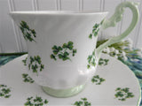 Pretty Shamrock Cup And Saucer 1970s English Bone China Royal Dover