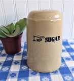 English Stoneware Sugar Shaker 1970s Muffineer Log Cabin Remedies England Sugar Caster