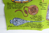 Ireland's Treasures Dish Towel Tea Towel Irish Linen Unused Tara Brooch Ardagh Chalice Green