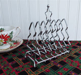 Christmas Toast Rack Christmas Trees Star 1970s English Chrome 6 Slice Toast Holder Letters Tea Party