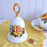Diorama Rose Yellow Rose Hostess Bell England 1970s Bone China Danbury