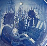 Plate Bing And Grondahl 1971 Christmas At Home Mother And Child At Piano Blue